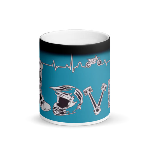 Motocross Holic Love_S.Blue Magic Mug - motorholic