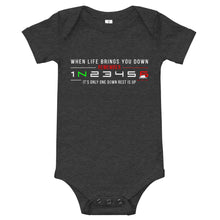 Load image into Gallery viewer, &quot;1 Down-Rest is Up&quot; Baby 1-piece - motorholic