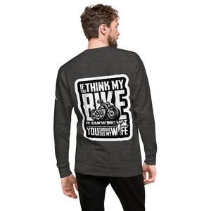 Hot bike-Hot wife.back Pullover - motorholic