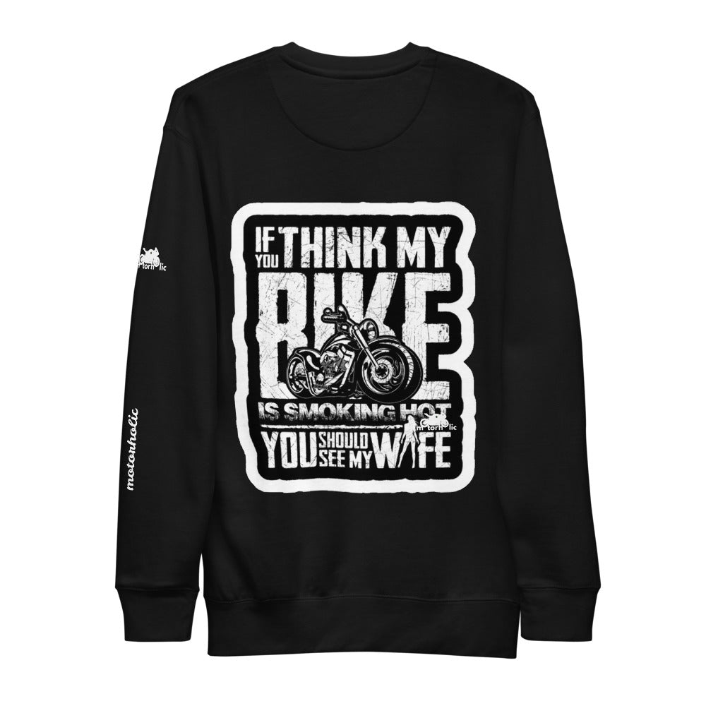 Hot bike-Hot wife.back Pullover - motorholic