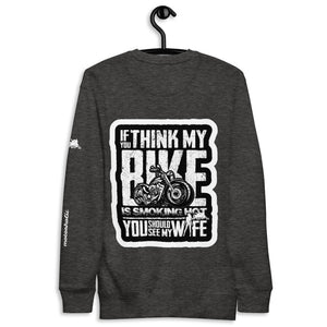 Hot bike-Hot wife.back Pullover - motorholic